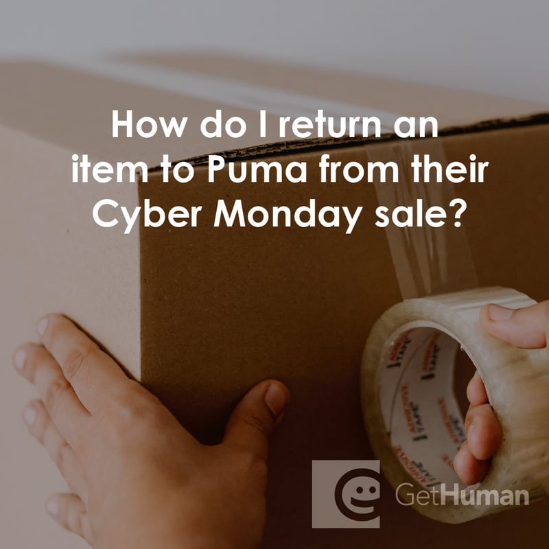 How Do I Return an Item to Puma from Their Cyber Monday Sale?