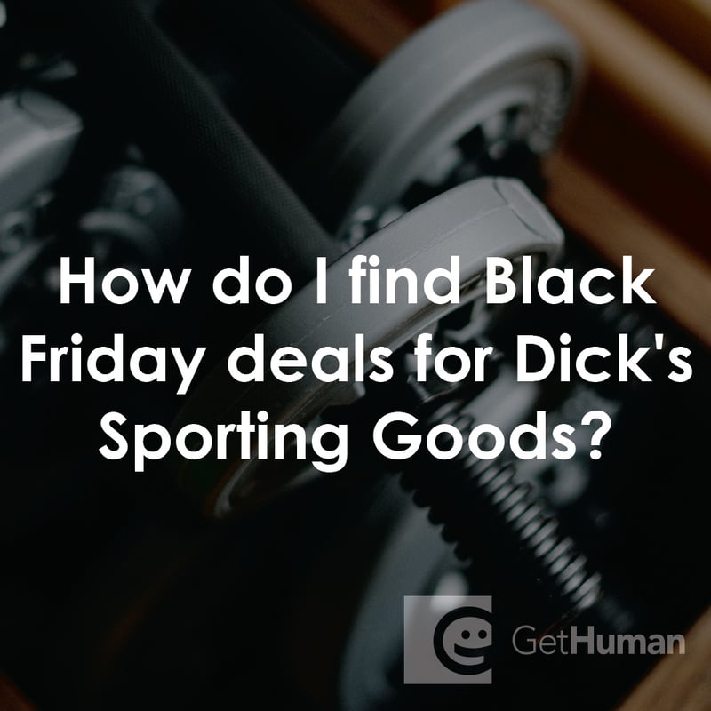How Do I Find Black Friday Deals for Dick's Sporting Goods?
