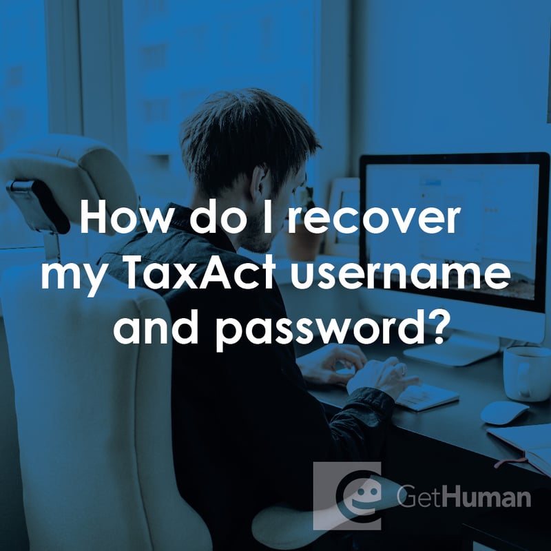How Do I Recover My TaxAct Username and Password?