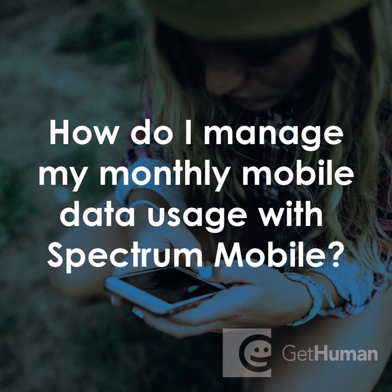 How Do I Manage My Monthly Mobile Data Usage with Spectrum Mobile?