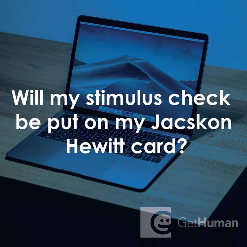 Will My Stimulus Check Be Put on My Jacskon Hewitt Card?