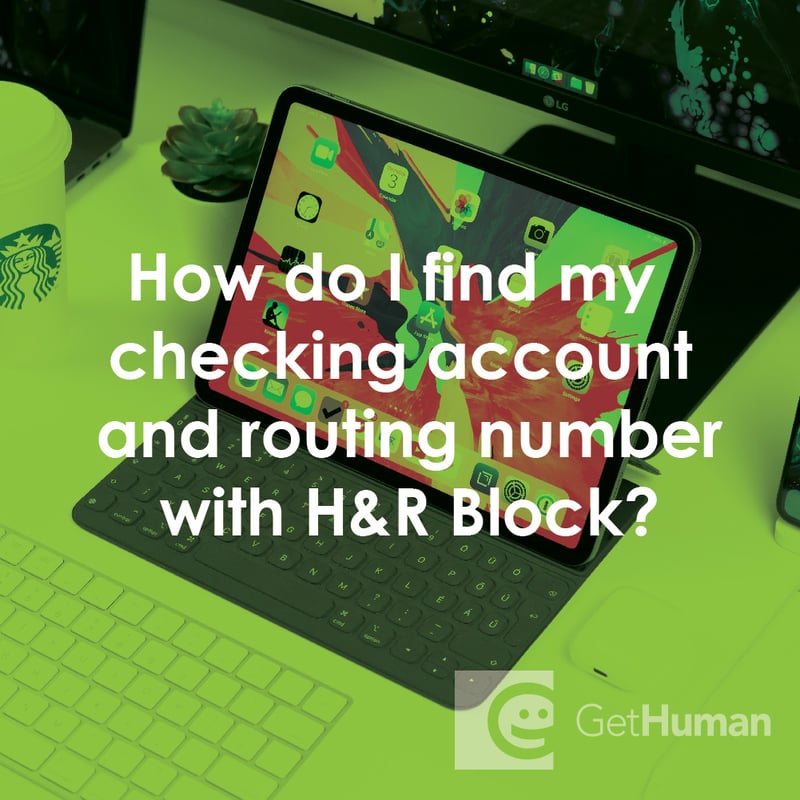 How Do I Find My Checking Account and Routing Number with H&R Block?
