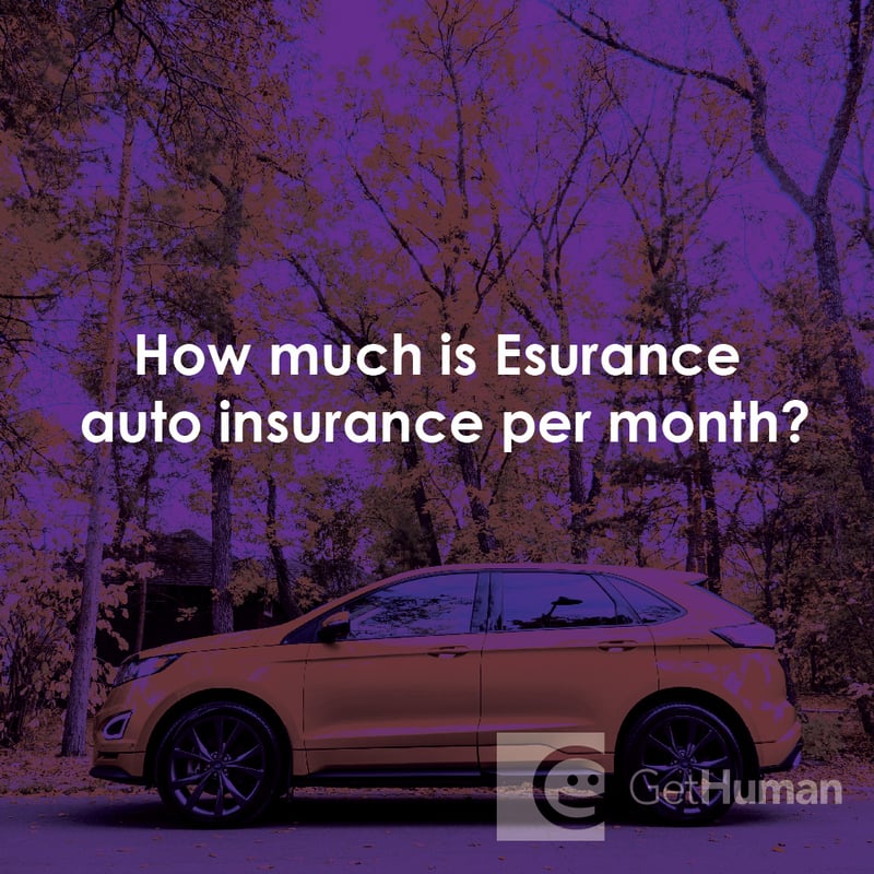 How Much Is Esurance Auto Insurance Per Month?