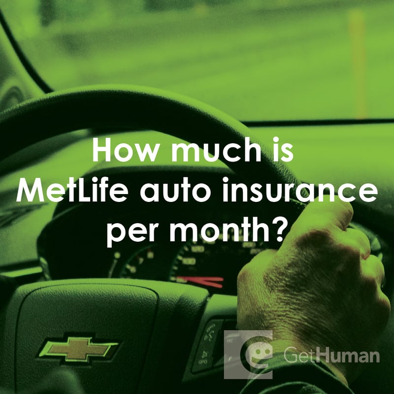 How Much Is Metlife Auto Insurance Per Month?