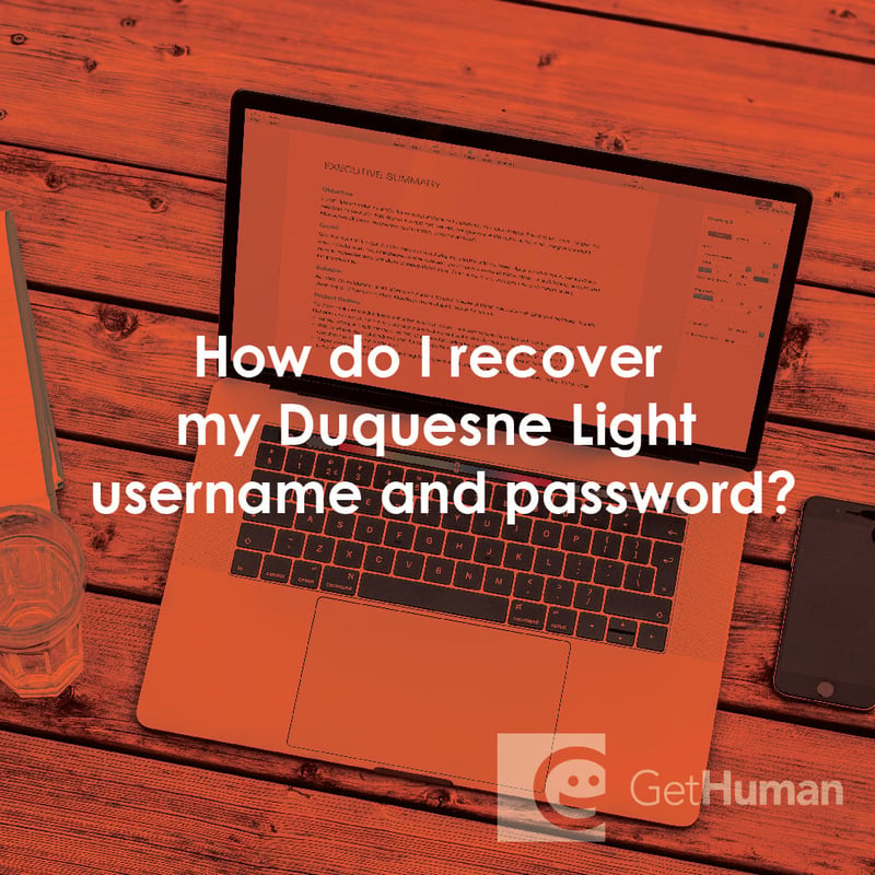 How Do I Recover My Duquesne Light Username and Password?