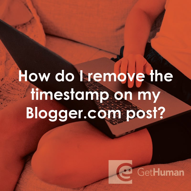 How Do I Remove the Timestamp on My Blogger.com Post?