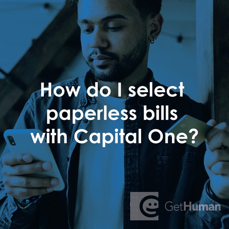 How Do I Select Paperless Bills with Capital One?
