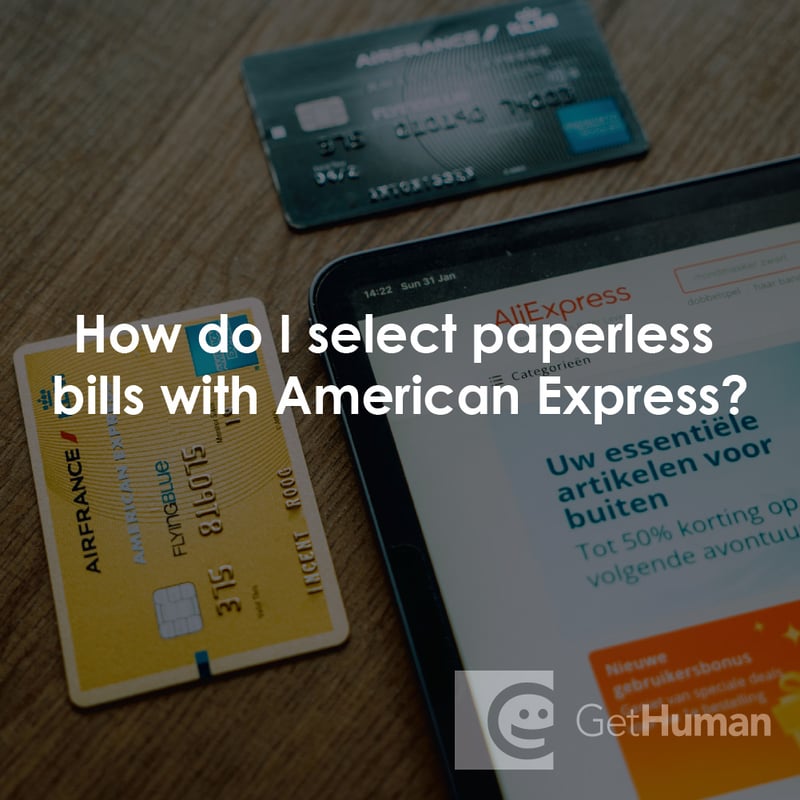 How Do I Select Paperless Bills with American Express?