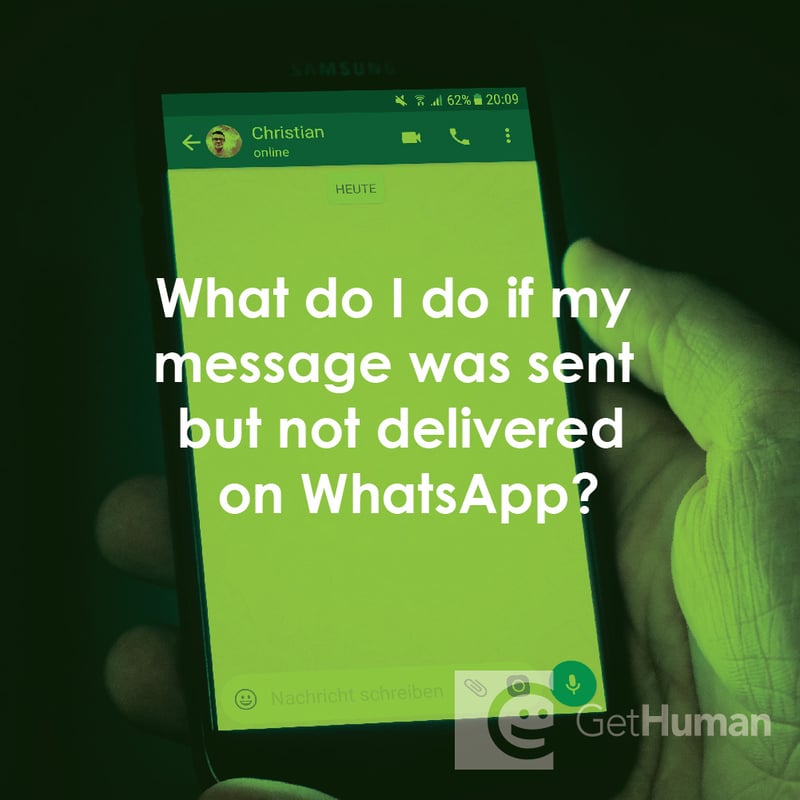 What Do I Do If My Message Was Sent but Not Delivered on WhatsApp?