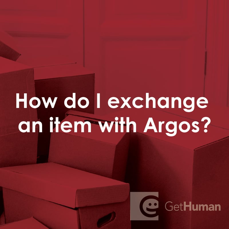 How Do I Exchange an Item with Argos?