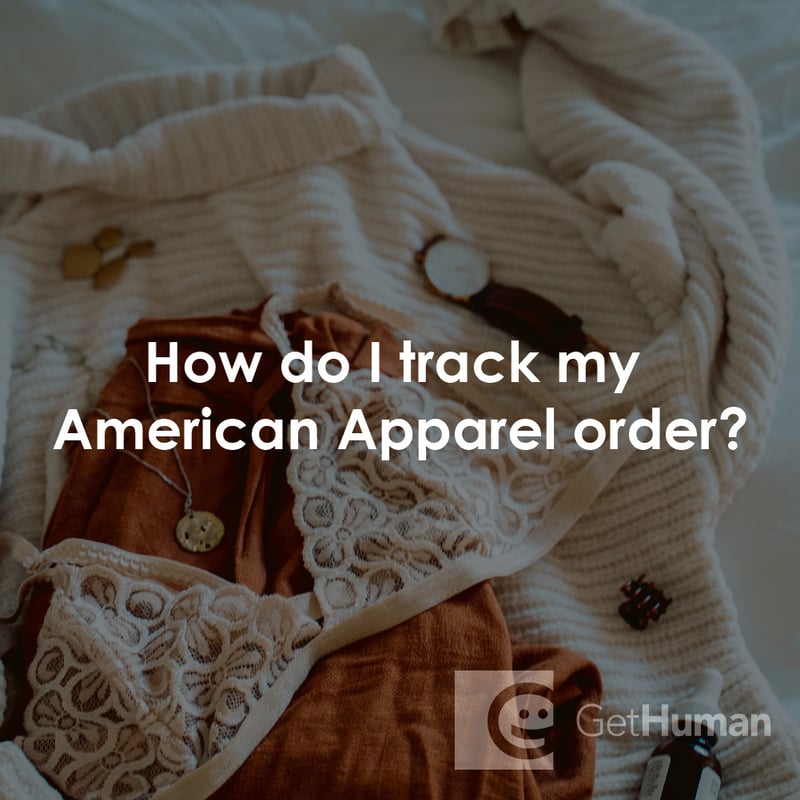 How Do I Track My American Apparel Order?