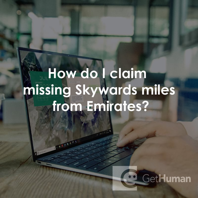 How Do I Claim Missing Skywards Miles from Emirates?