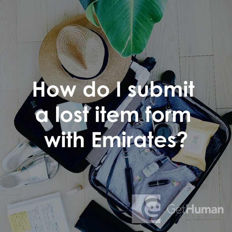 How Do I Submit a Lost Item Form with Emirates?