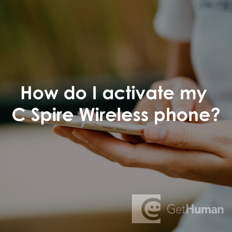 How Do I Activate My C Spire Wireless Phone?