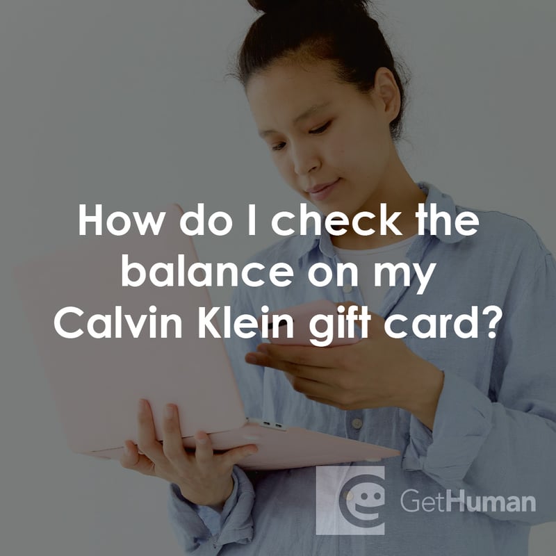 How Do I Check the Balance on My Calvin Klein Gift Card?