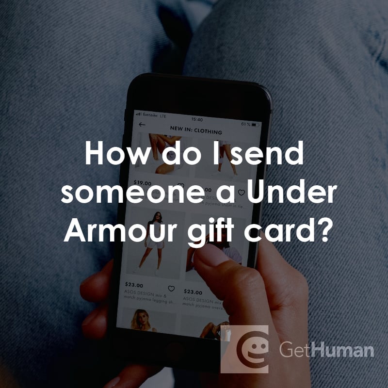 How Do I Send Someone a Under Armour Gift Card?