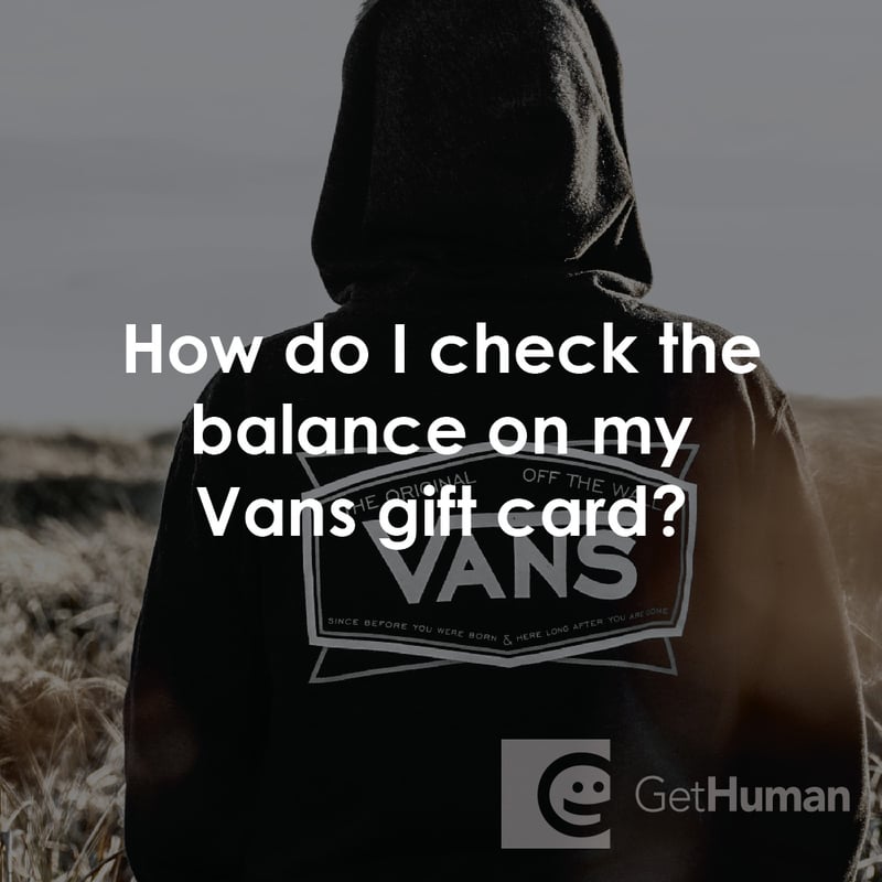 How Do I Check the Balance on My Vans Gift Card?