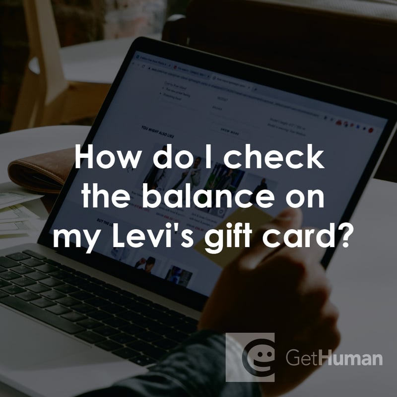 How Do I Check the Balance on My Levi’s Gift Card?