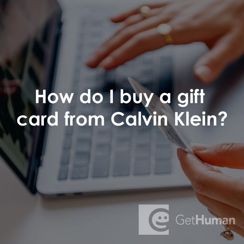 How Do I Buy a Gift Card from Calvin Klein?