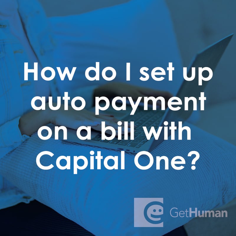How Do I Set Up Auto Payment on a Bill with Capital One?