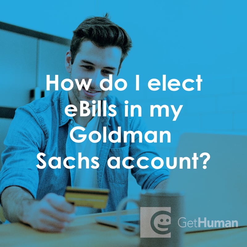 How Do I Elect Ebills in My Goldman Sachs Account?