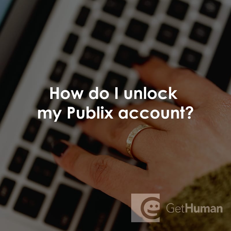 How Do I Unlock My Publix Account?