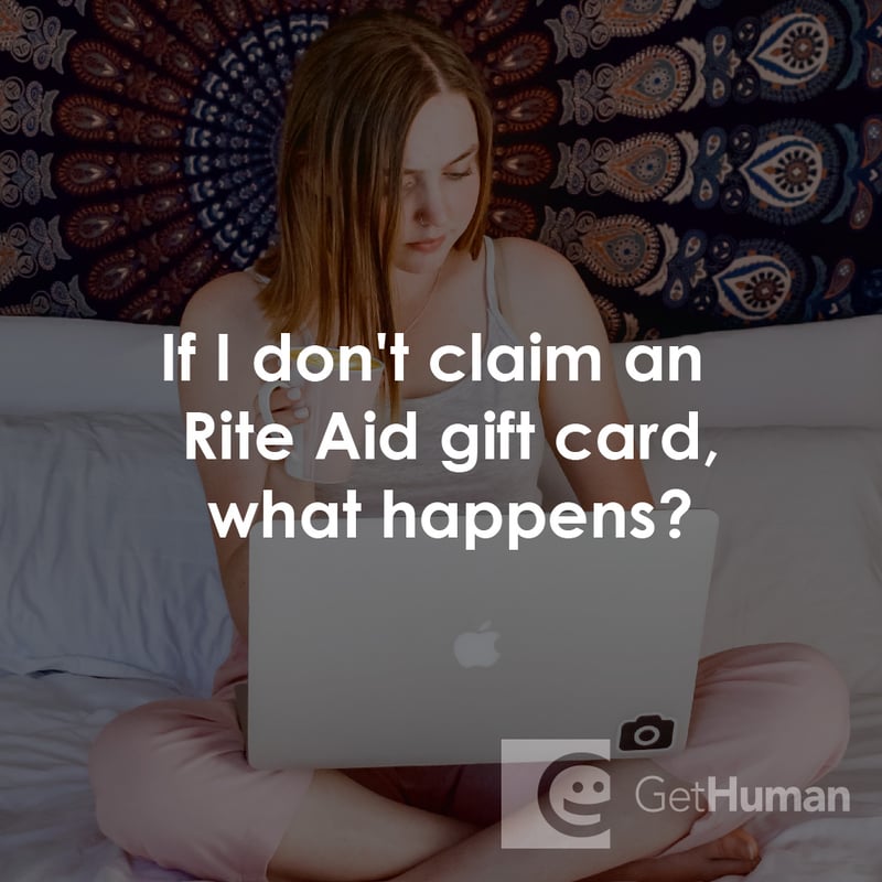 If I Don't Claim a Rite Aid Gift Card, What Happens?