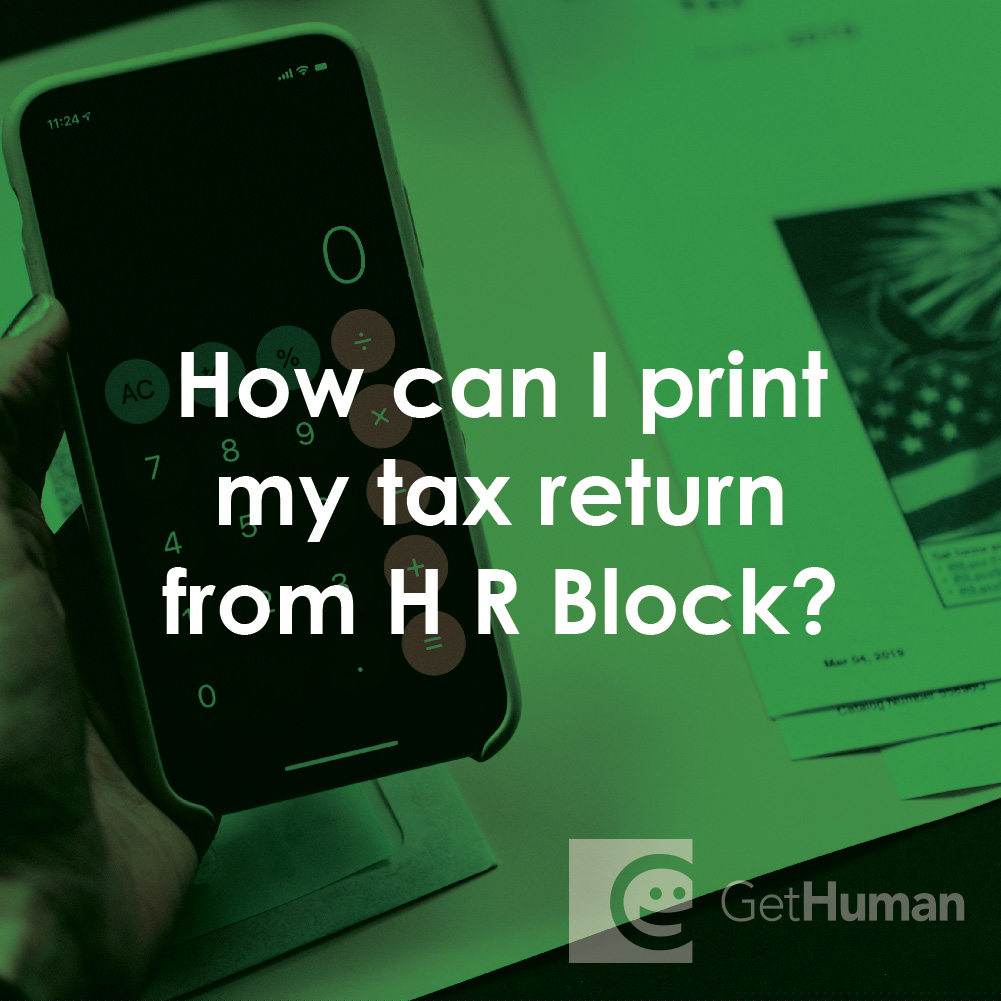 How Can I Print My Tax Return from H&R Block?