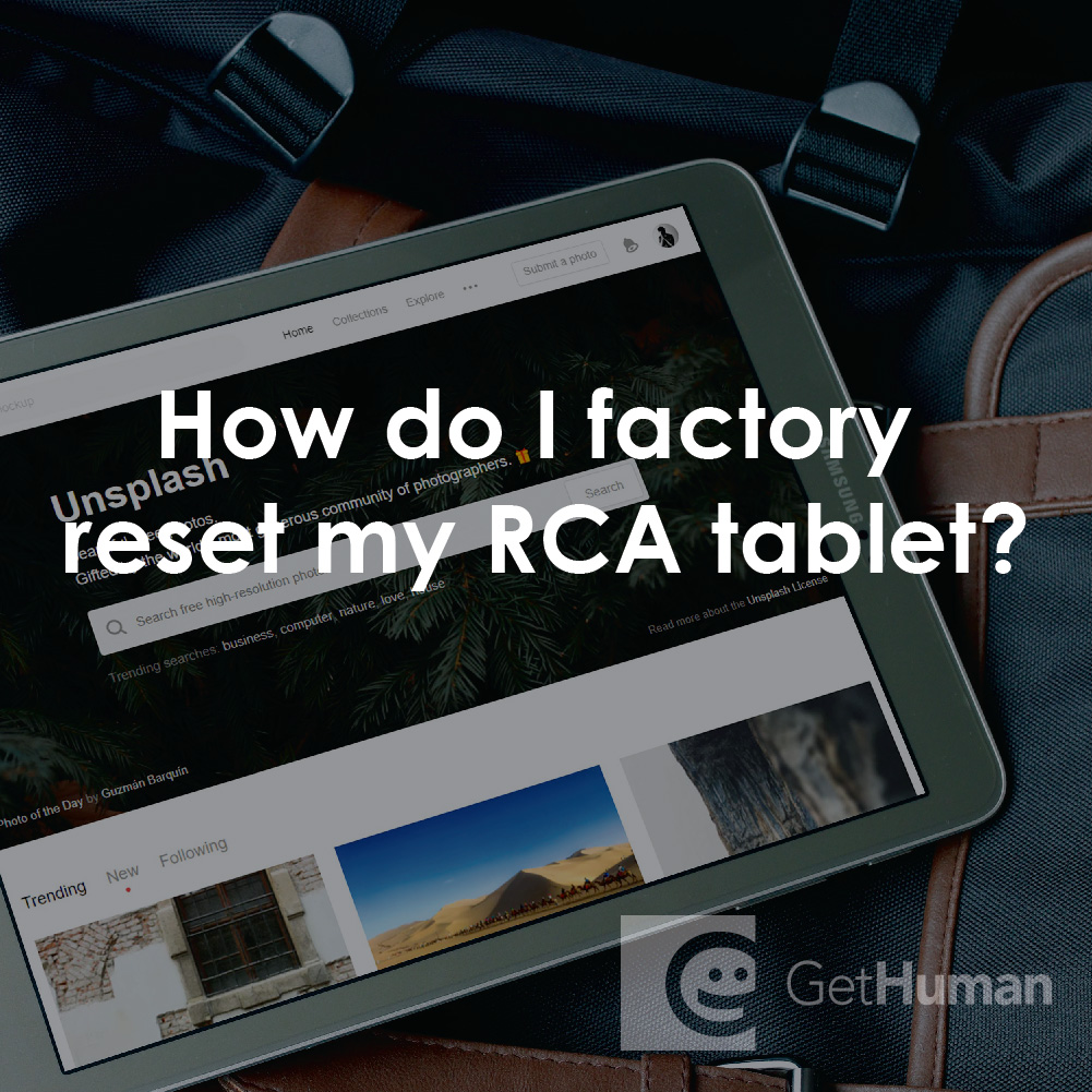How Do I Factory Reset My Rca Tablet?