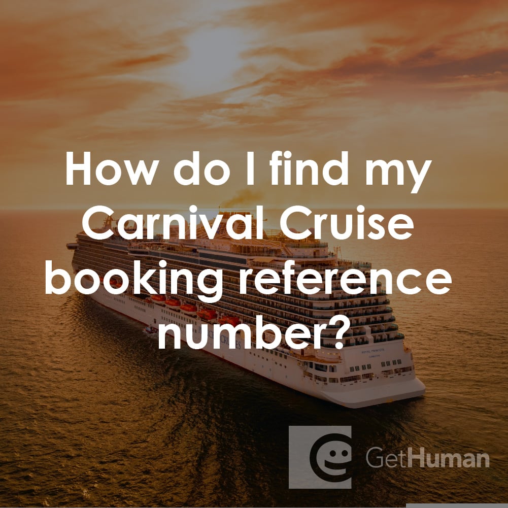 How Do I Find My Carnival Cruise Booking Reference Number?