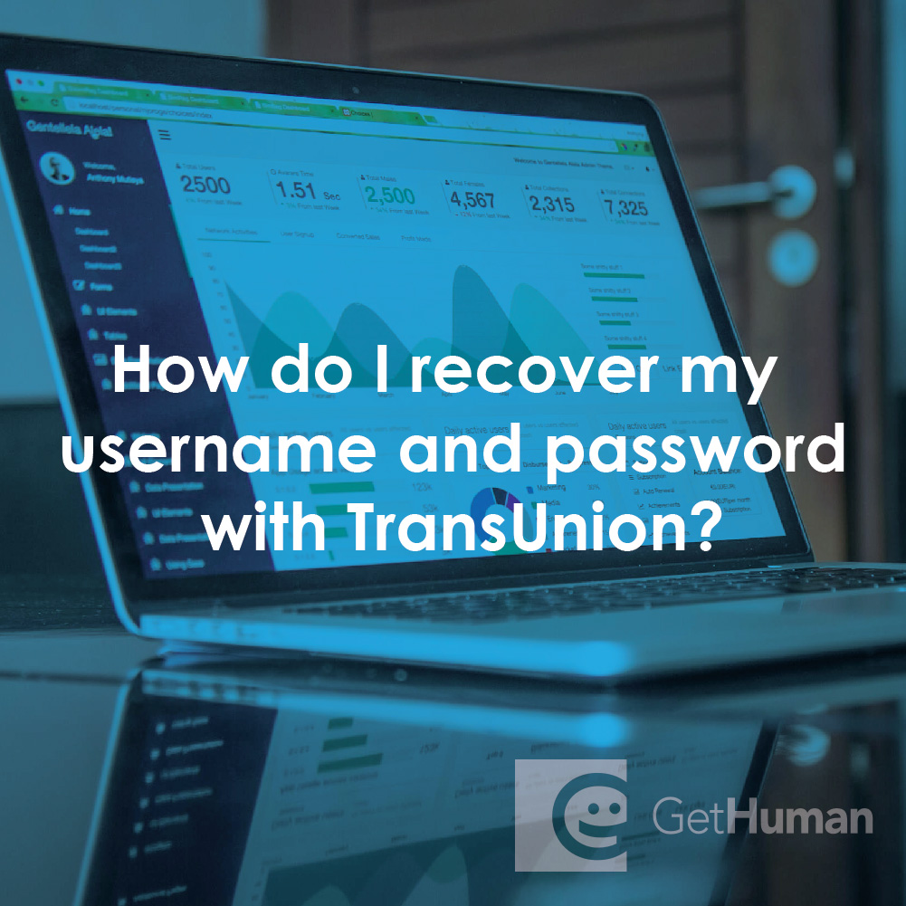 How Do I Recover My Username and Password with TransUnion?