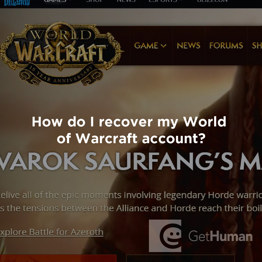 How Do I Recover My World of Warcraft Account?
