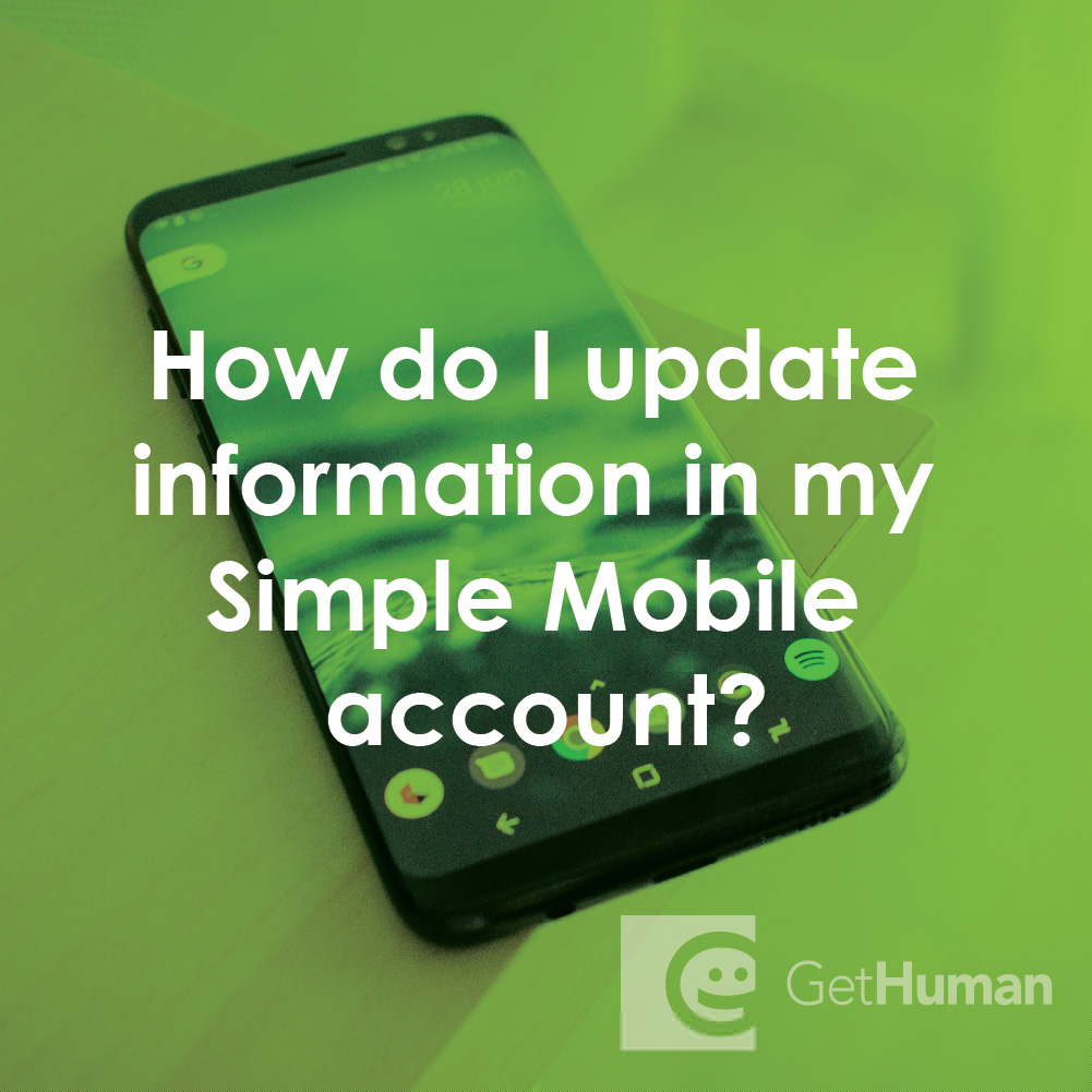 How Do I Update Information in My Simple Mobile Account?