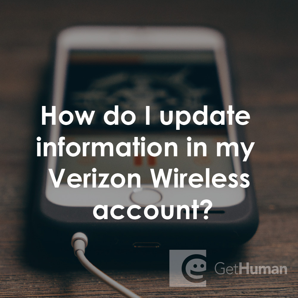 How Do I Update Information in My Verizon Wireless Account?