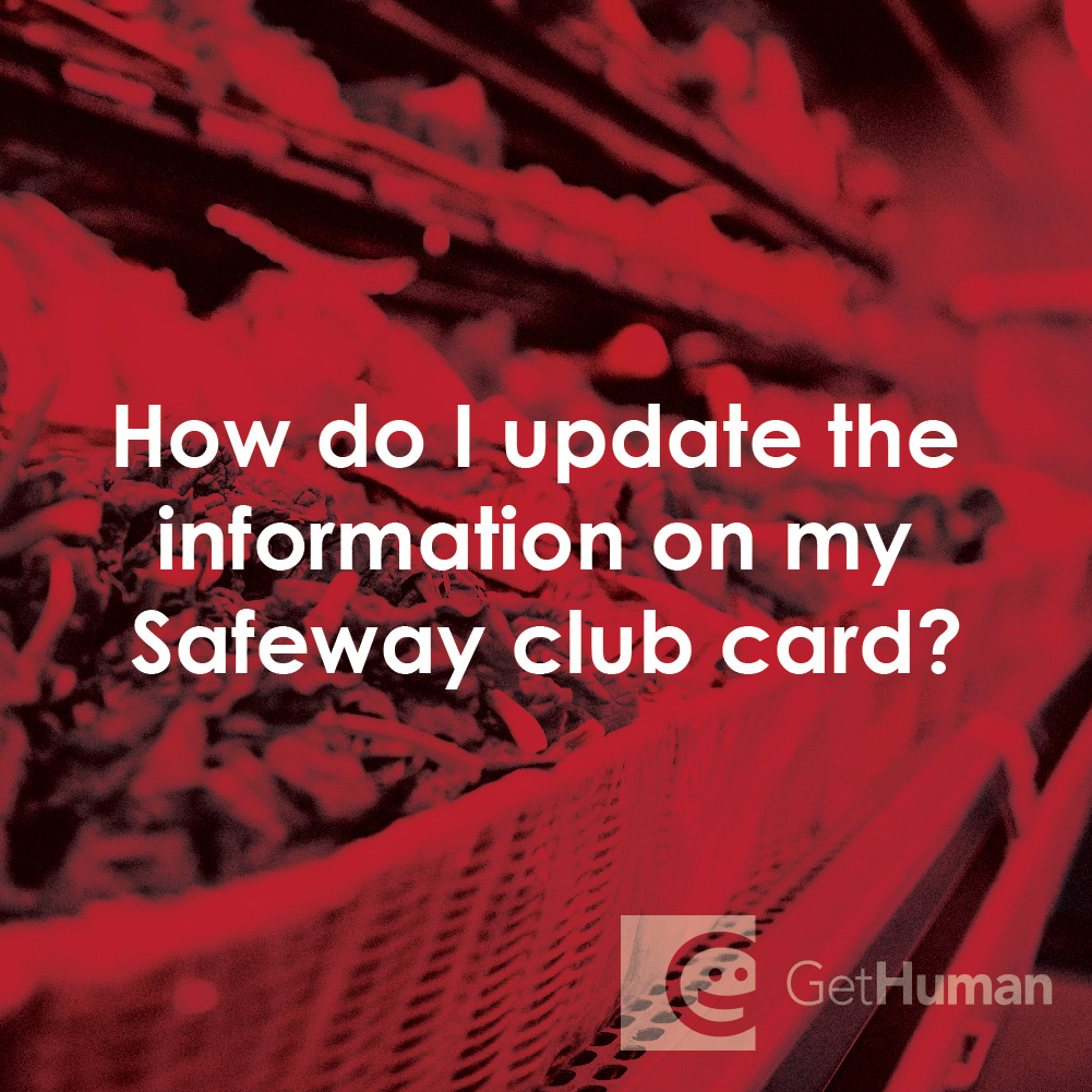 How Do I Update the Information on My Safeway Club Card?