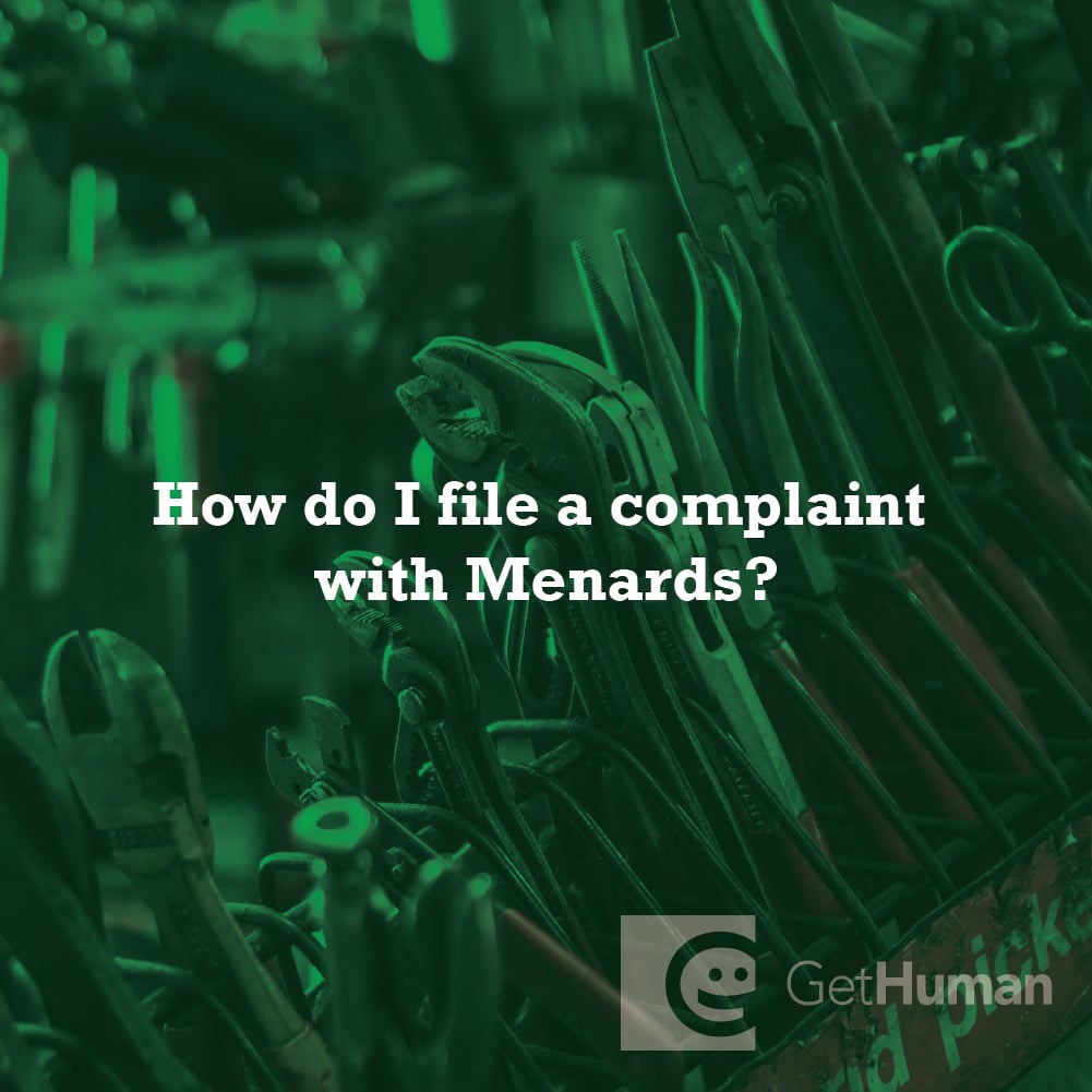 How do I file a complaint with Menards?
