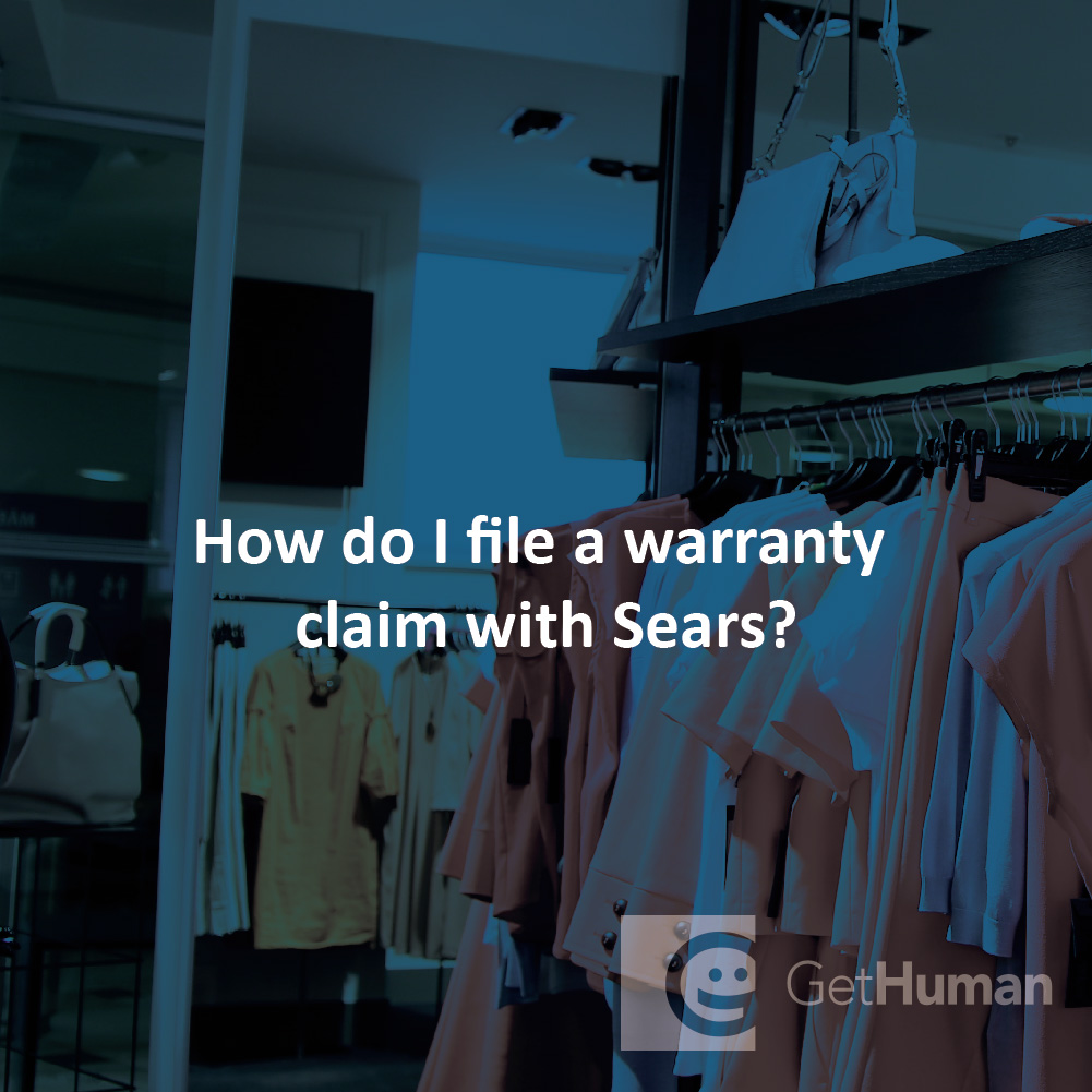 How do I file a warranty claim with Sears?