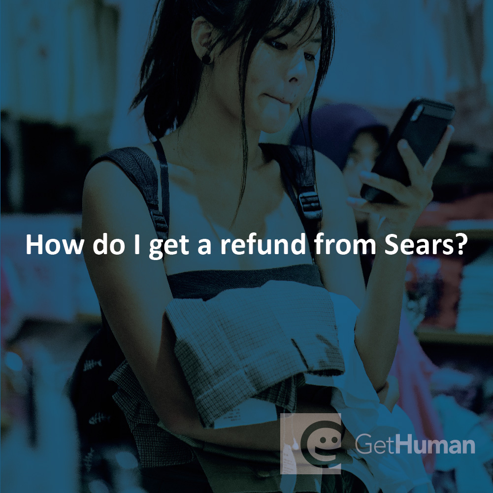 How do I get a refund from Sears?