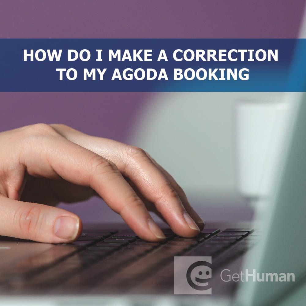 How do I make a correction to my Agoda booking?