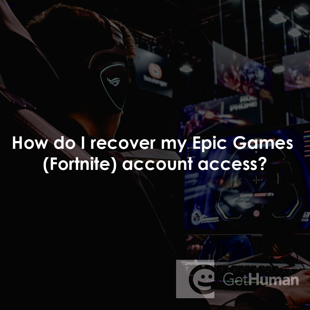How do I recover my Epic Games (Fortnite) account?