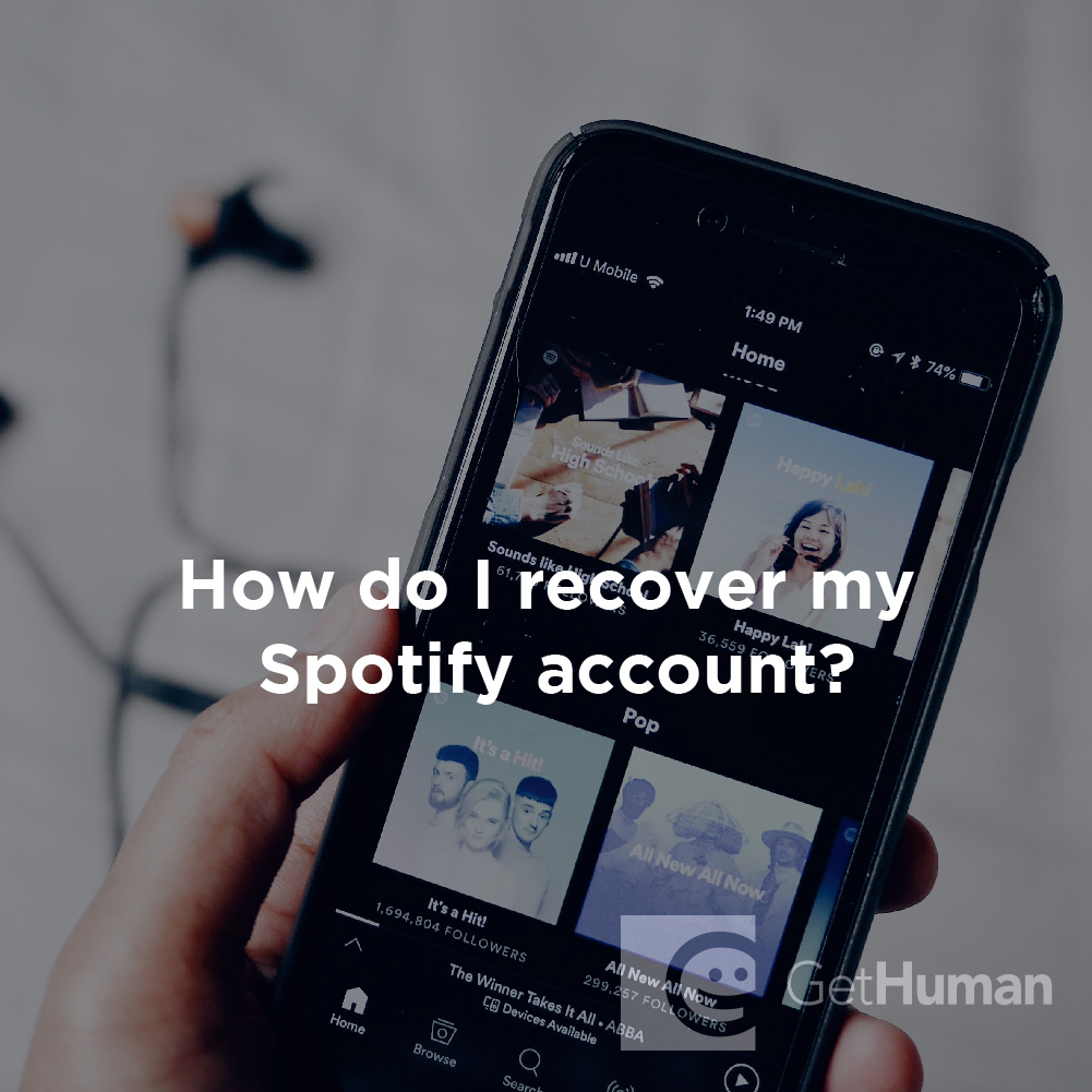 How do I recover my Spotify account?