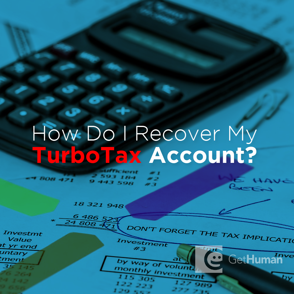 How do I recover my TurboTax account?