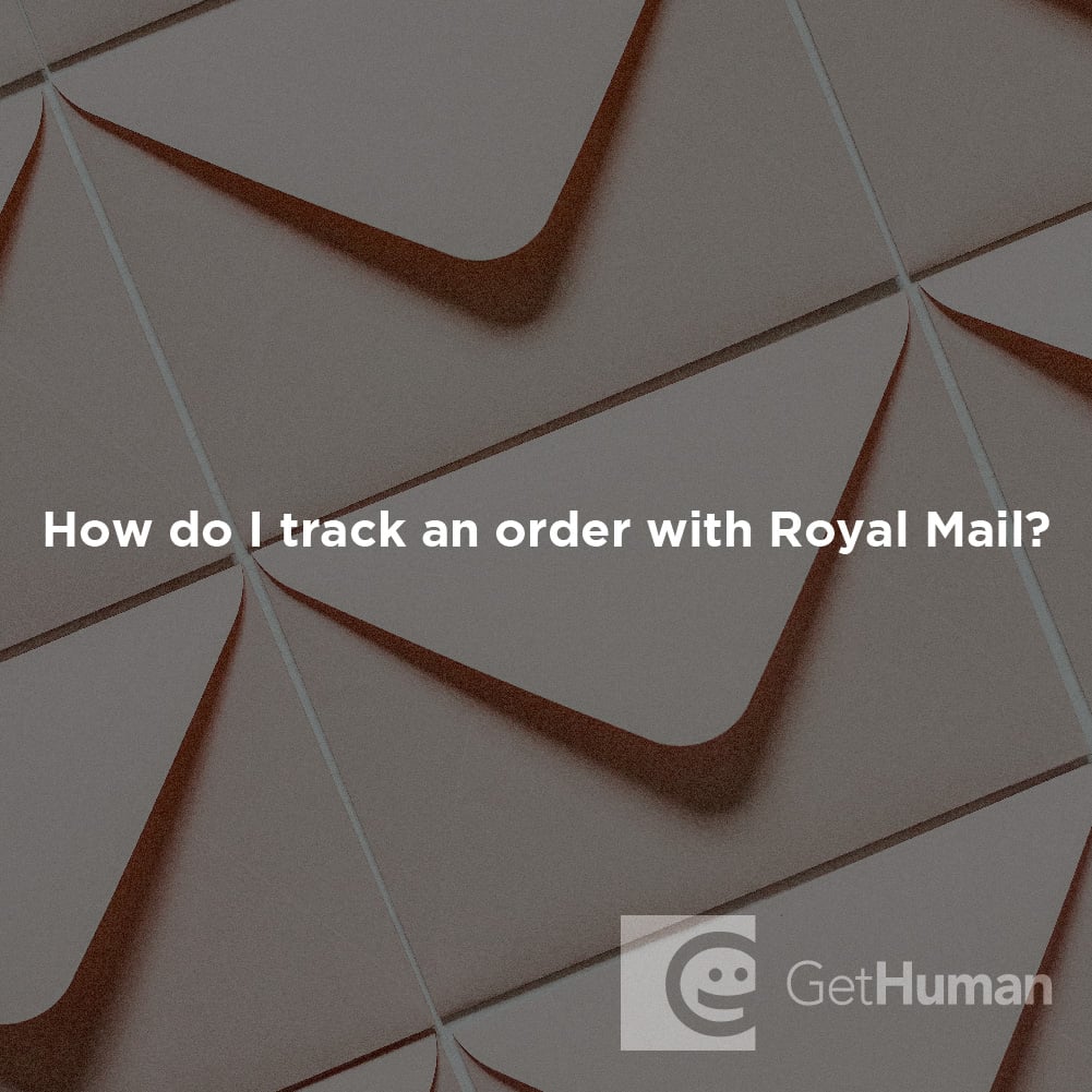 How do I track an order with Royal Mail?