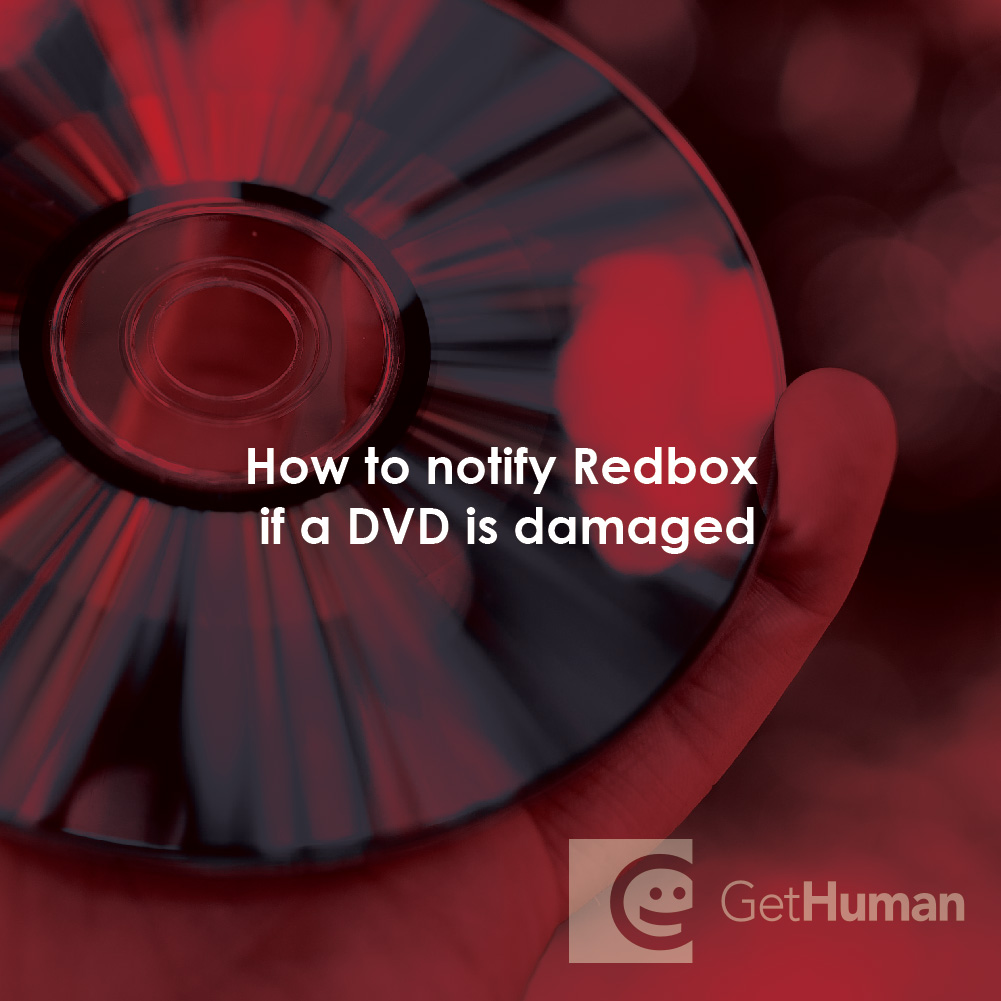 How to notify Redbox if a DVD is damaged?