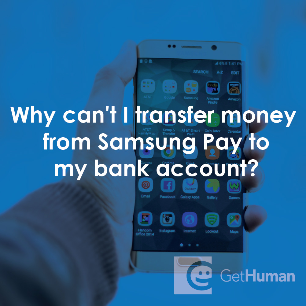 Why Can't I Transfer Money from Samsung Pay to My Bank Account?