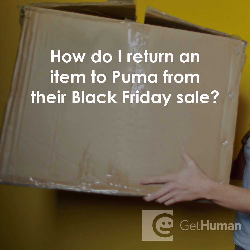 How Do I Return an Item to Puma from Their Black Friday Sale?