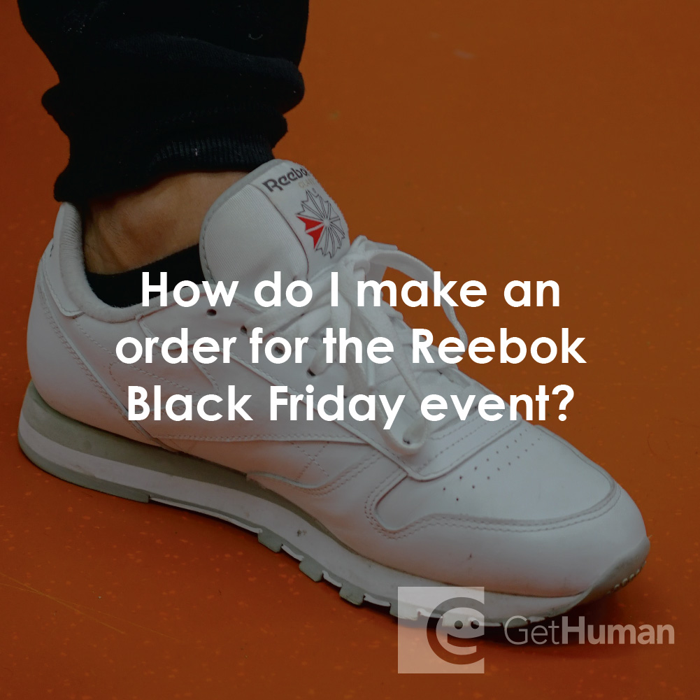 How Do I Make an Order for the Reebok Black Friday Event?