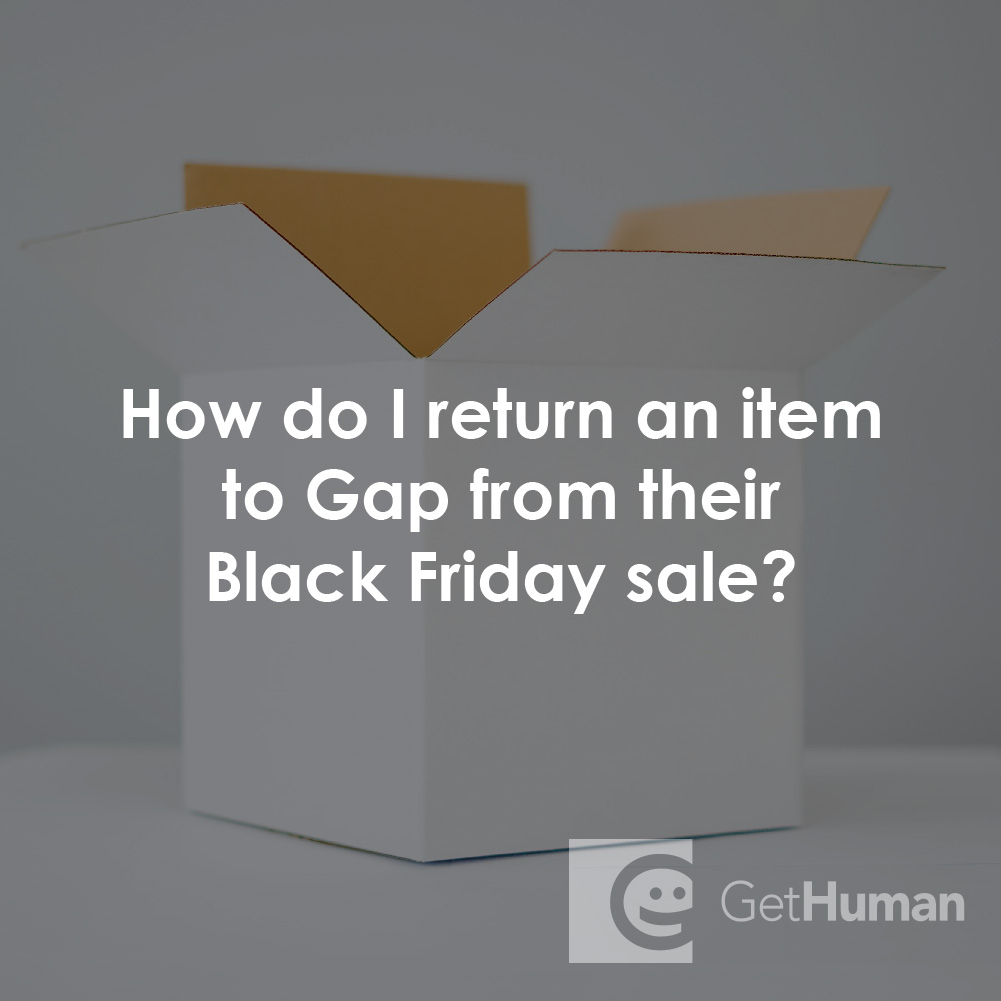 How Do I Return an Item to Gap from Their Black Friday Sale?