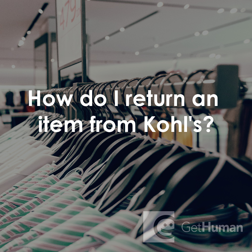 How Do I Return an Item from Kohl's?