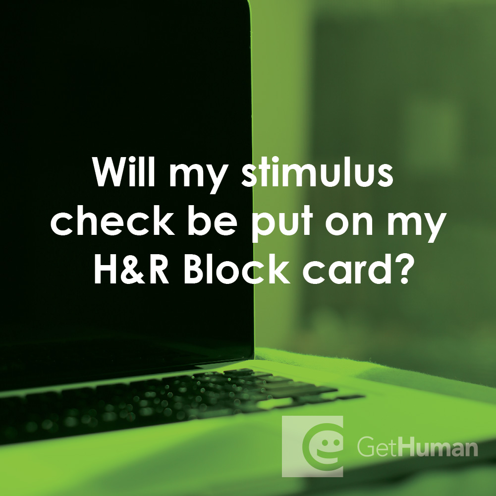 Will My Stimulus Check Be Put on My H&R Block Card?